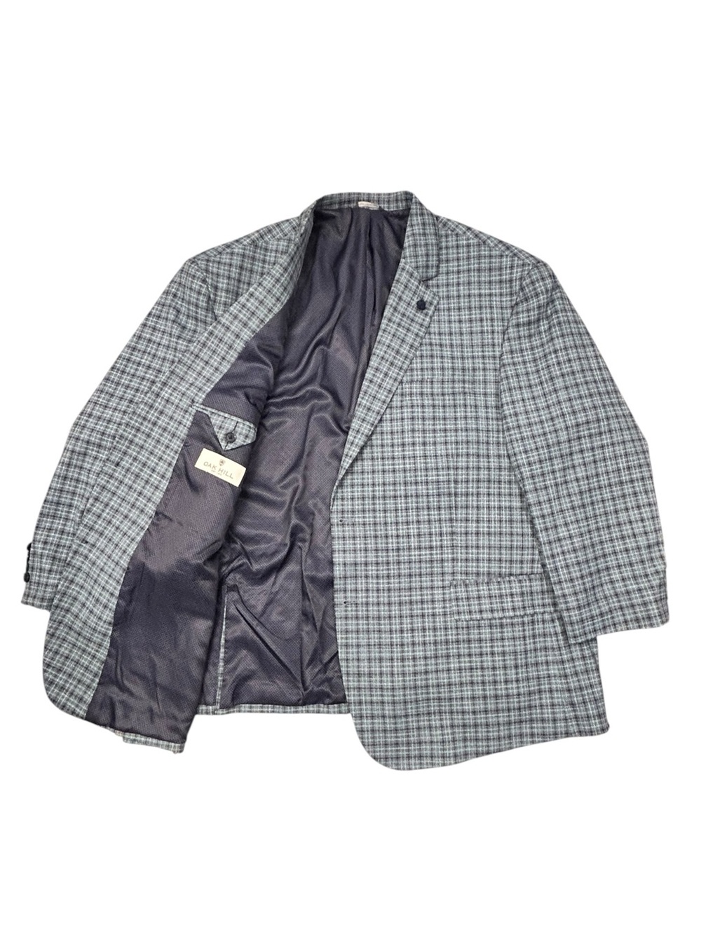 Oak Hill Blazer Blue Plaid Check Men’s 3XL 54-56 Business Office Formal Big Tall
